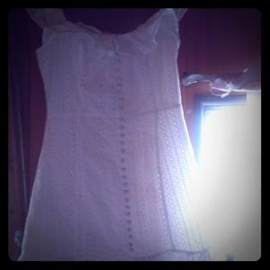 Cotton candy la eyelet milkmaid dress